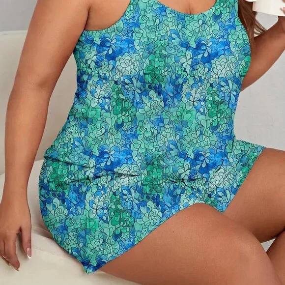 Women's Casual Pajamas Set  Plus Size Allover Floral Print  Round Neck NWT - Picture 7 of 10